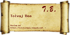 Tolvaj Bea névjegykártya